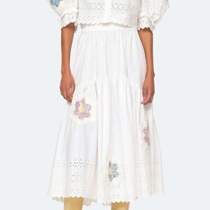 Sea New York White Skirt with Patchwork